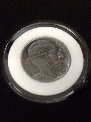 hobo nickel hand carved “ The hipster “ By Rima (Rima G. ) Gedvile 2
