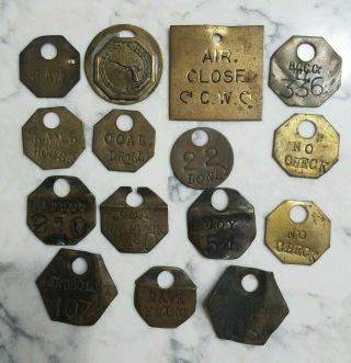 1930s Butler Consolidated Coal Wildwood Pa Miners Id Tag Unique Tool Check Brass