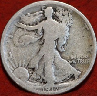 1917 - D Denver Silver Walking Liberty Half