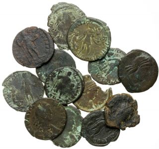 Roman Imperial: 13 Late Roman Coins: Æ Maiorina/follis (ca.  350 - 400 Ad)