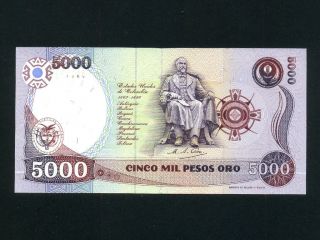 Colombia:P - 436,  5000 Pesos,  1990 Rafael Nunez UNC 2