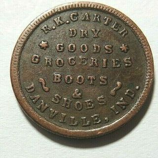 Very Scarce - Danville Ind - " Boots & Shoes " 230a - 1a - Xf - Rarity 6 - Nr