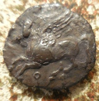 Rare Corinthia,  Corinth Silver Drachm.  Circa 400 - 350 Bc.  Pegosos & Aphrodite