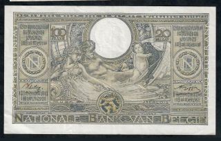 100 Francs From Belgium 1943 Vf
