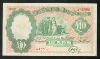 Northern Ireland 10 Pounds 1.  7.  1959 Ef P160b