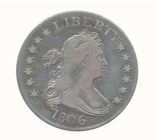 Early Draped Bust Quarters 1806 25c Choice Vf Very Fine