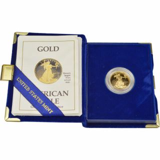 1989 - P American Gold Eagle Proof (1/4 Oz) $10 In Ogp
