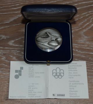 Canada 1976 Montreal Olympic Games Official Silver Medal Medallion By Huguenin