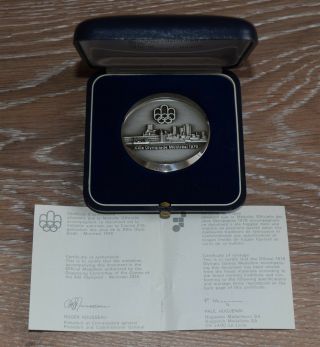 CANADA 1976 Montreal Olympic Games Official Silver Medal Medallion by HUGUENIN 2
