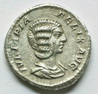Julia Domna,  Wife Of Septimius Severus.  Ar Denarius 3.  61gr/19mm.  Draped Bust