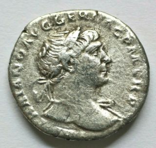Trajan.  98 - 117 Ad.  Ar Denarius 2.  67gr/19mm.  Laureate Bust Right,  Slight Drapery