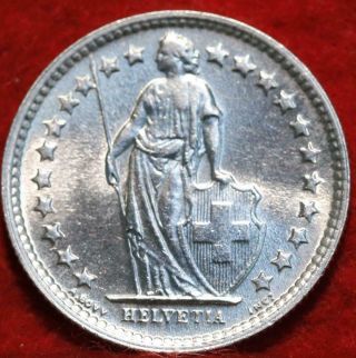 Uncirculated 1959 Switzerland 1/2 Franc Silver Foreign Coin
