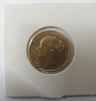 1879 M Queen Victoria Gold Full Sovereign 22ct Coin Extra Fine 8g