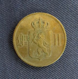 3 19th Century Norway Bronze & Silver Coins:1878 5 Ore,  1884 2 Ore,  1891 50 Ore 5