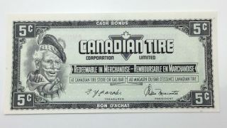 1974 Canadian Tire 5 Five Cents Ctc - S4 - B - Am Uncirculated Money Banknote E172