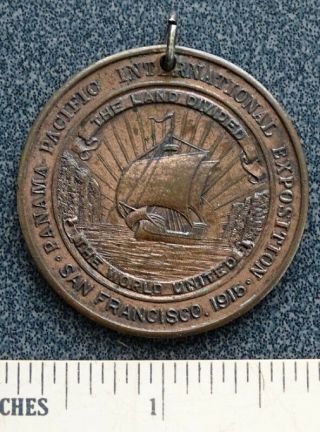 1915 Panama Pacific Exposition San Francisco Worlds Fair Medal Token / Kentucky