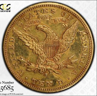 1901 - S $10 Liberty Gold Eagle PCGS Cleaned - AU Details 8749 Gold Shield Coin 2