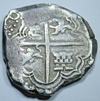 1630 Spanish Potosi Silver 4 Reales Piece Of 8 Real Old Colonial Pirate Cob Coin