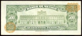 Mexico P - 51t Banco de Mexico 500 Pesos CDS - W,  18.  1.  1878 EF 2