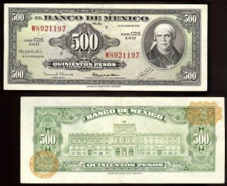 Mexico P - 51t Banco de Mexico 500 Pesos CDS - W,  18.  1.  1878 EF 3