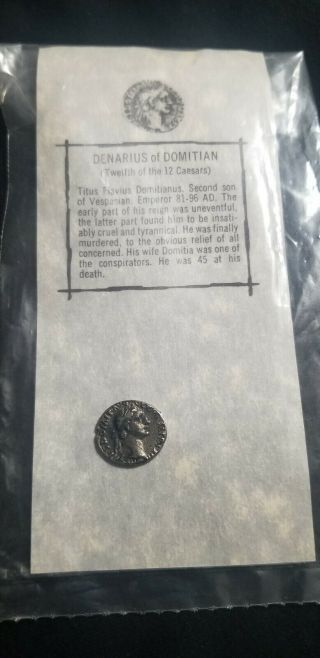 Denarius Of Domitian Roman Coin Caesar 81 - 96 Ad