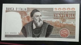 1975 Taly 20.  000 Lire Tiziano