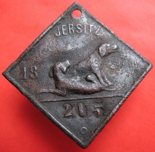 Poland - Old 1897/98 Jersitz Dog License Tag - More On Ebay.  Pl