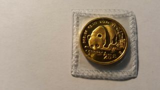 1987 S China 25yn 1/4oz Gold Panda -.  999 - Coin
