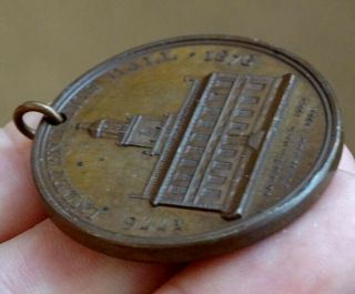 1876 Philadelphia Worlds Fair US CENTENNIAL EXPO Bronze LIBERTY BELL Medal Token 3