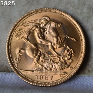 1967 Great Britain Gold Sovereign Coin " Gem Bu " S/h After 1st Item