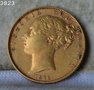 1872 Great Britain Gold Sovereign Coin S/h After 1st Item