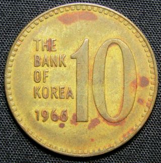 1966 South Korea 10 Won Coin