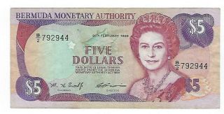 Bermuda 5 Dollars 1996 Xf.  Jo - 7768