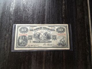 1935 Bank Of Nova Scotia 10 Dollar Note Bank Note