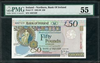 1995 Ireland Northern,  Bank Of Ireland 50 Pounds Pck 77a Pmg 55 Please Lqqk