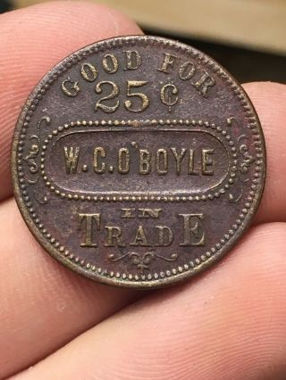 The J.  M.  Brunswick & Balke Co Check Good For 25 Cents In Trade Token 25c