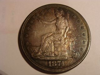 1874 - Cc Trade Dollar - Choice Xf