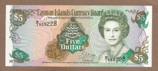 Cayman Islands: 5 Dollars Banknote,  (unc),  P - 17,  1996,