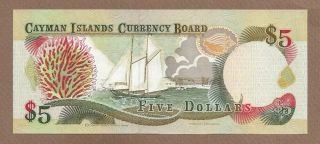CAYMAN ISLANDS: 5 Dollars Banknote,  (UNC),  P - 17,  1996, 2