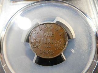 R25 Canada 1925 Small Cent PCGS AU - 55 Key Date 2
