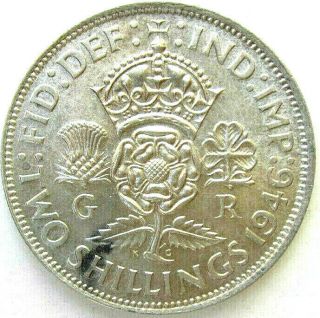 Great Britain Uk Coins,  Two Shillings 1946,  George Vi,  Silver 0.  500