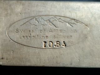 Swiss Of America Rare.  999 Fine Silver Bar