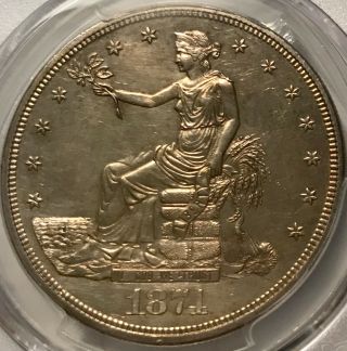 1874 - Cc Trade Dollar Pcgs Uncirculated Details