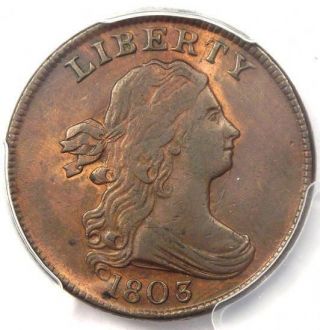 1803 Draped Bust Half Cent 1/2c (cohen - 3) - Pcgs Au Details - Rare Coin In Au