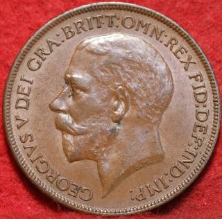 1921 Great Britain One Penny Foreign Coin