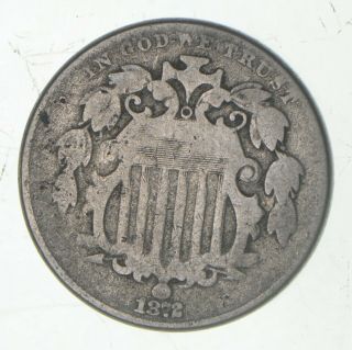 First Us Nickel - 1872 - Shield Nickel - Us Type Coin - Over 100 Years Old 989
