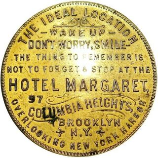 Brooklyn York Good Luck Swastika Token Hotel Margaret Frank Freeman
