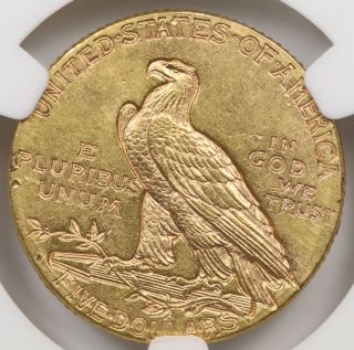 1909 - D Indian Head Half Eagle Gold $5 MS 61,  Plus NGC 4