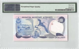 Bermuda 1989 P - 36 PMG Gem UNC 67 EPQ 10 Dollars Low S/N 883 2