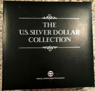 Good Quality Complete 35 Morgan,  Peace Silver Dollar/stamp Set Us Postal Society
